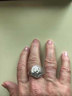 David Yurman Silver Lion Signet Ring